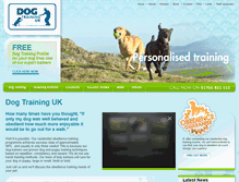 Tablet Screenshot of dogtraininguk.com